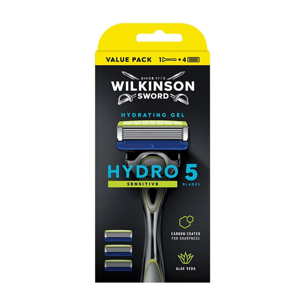 Wilkinson Sword Hydro 5 Sensitive Rasierer + 4 Rasierklingen KELM.SHOP Wilkinson Sword Hydro 5 Sensitive Rasierer + 4 Rasierklingen KELM.SHOP