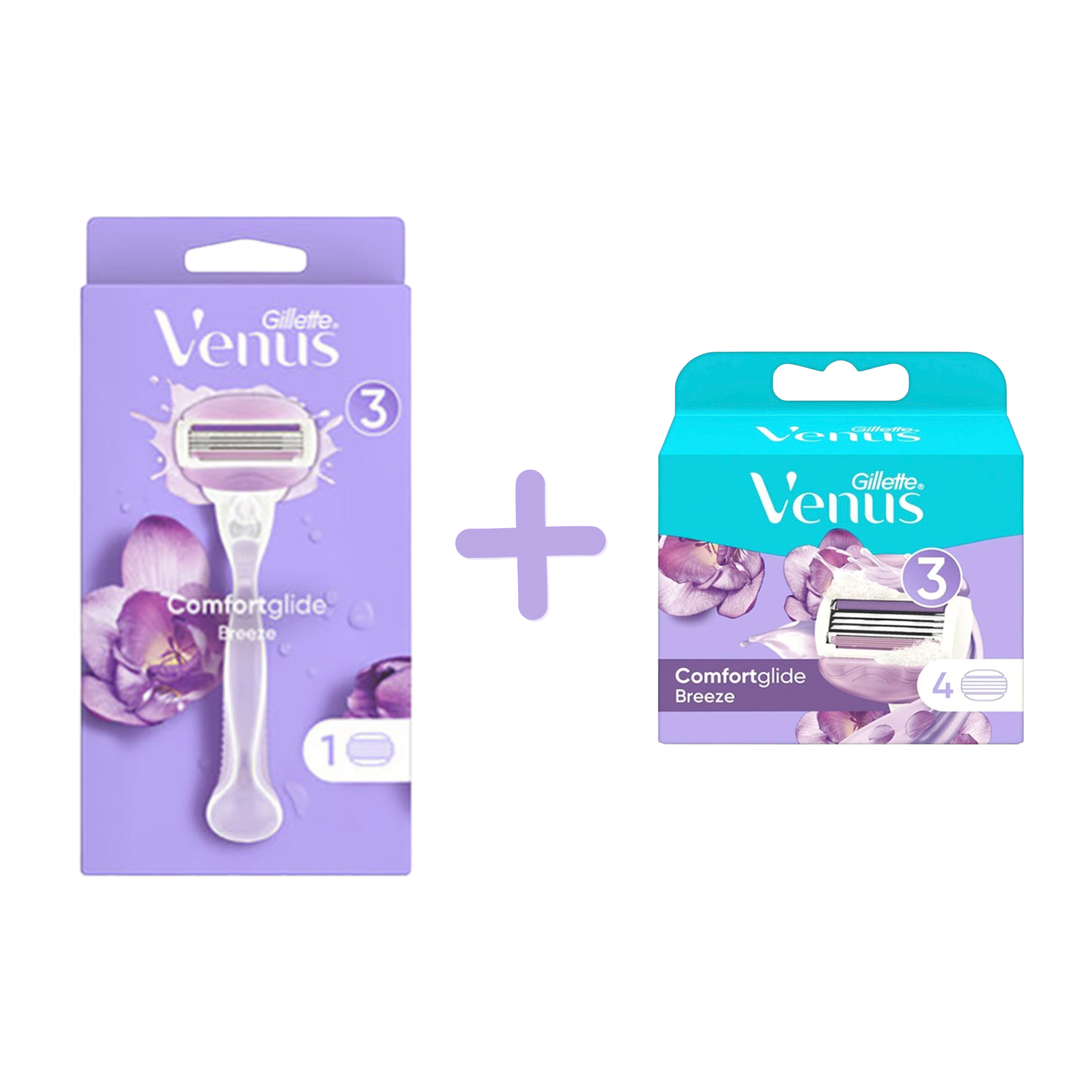 Venus Rasierer Comfortglide Breeze mit 5er-Pack-Rasierklingen-Set