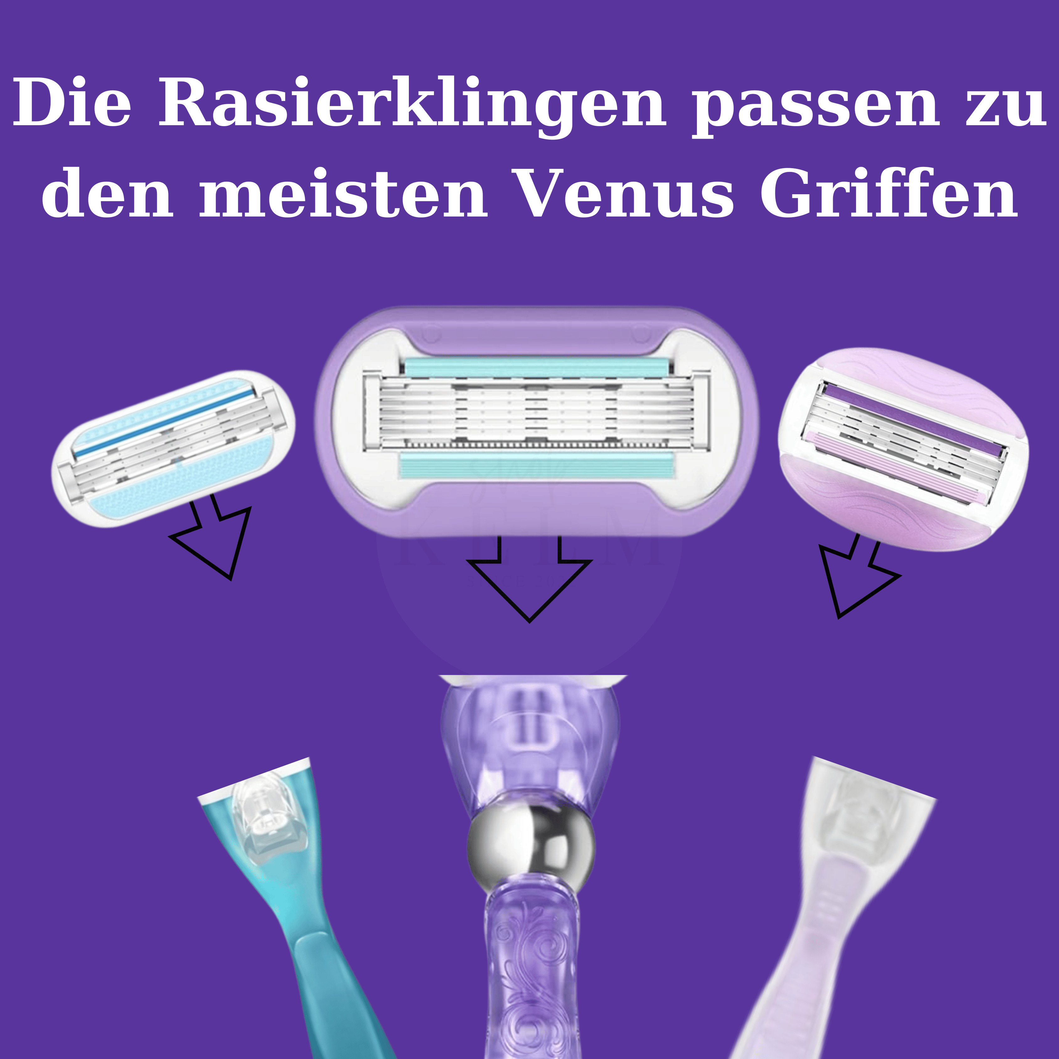 Rasierklingen passen zu meisten Venus Griffen