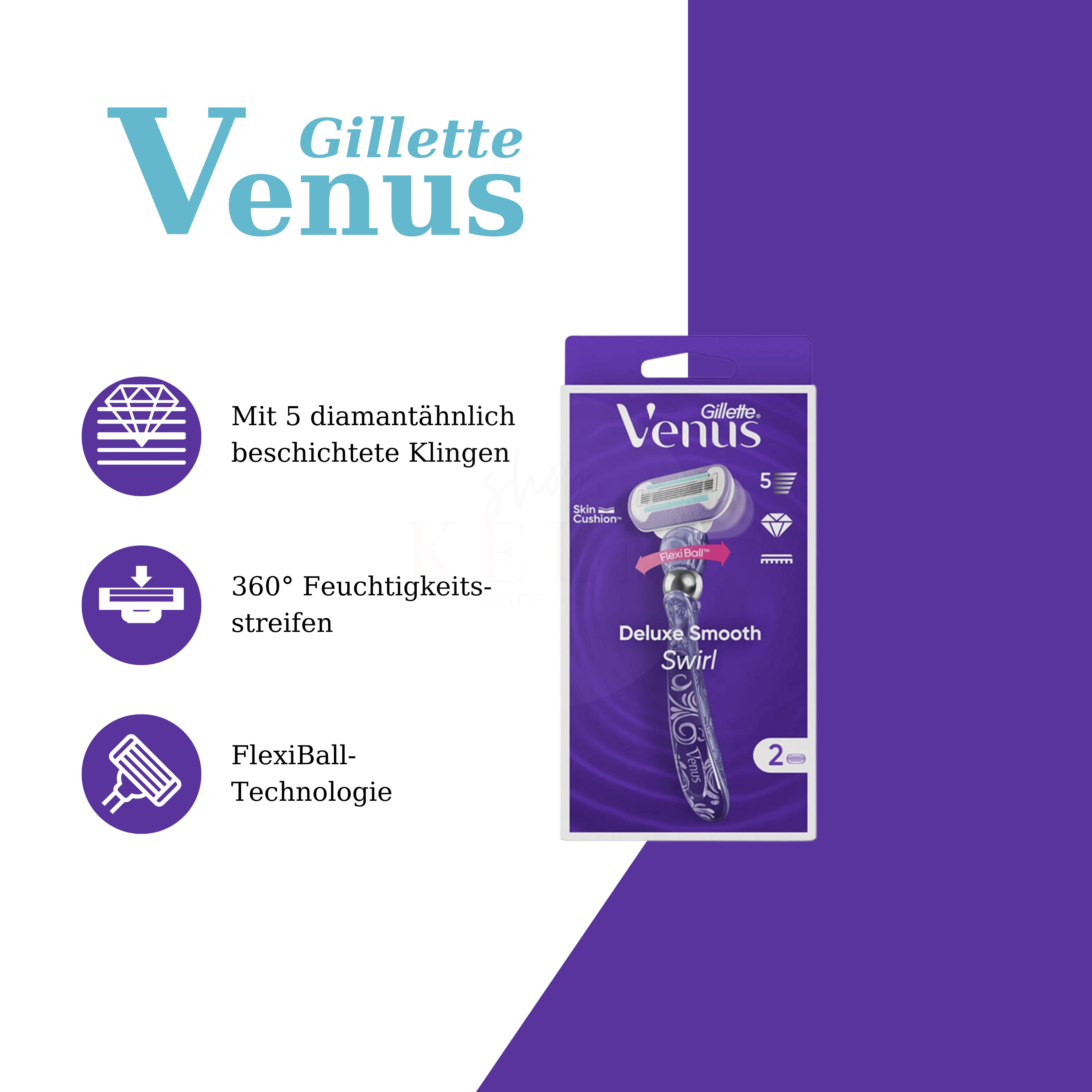 Gillette Venus Deluxe Rasierer Beschreibung