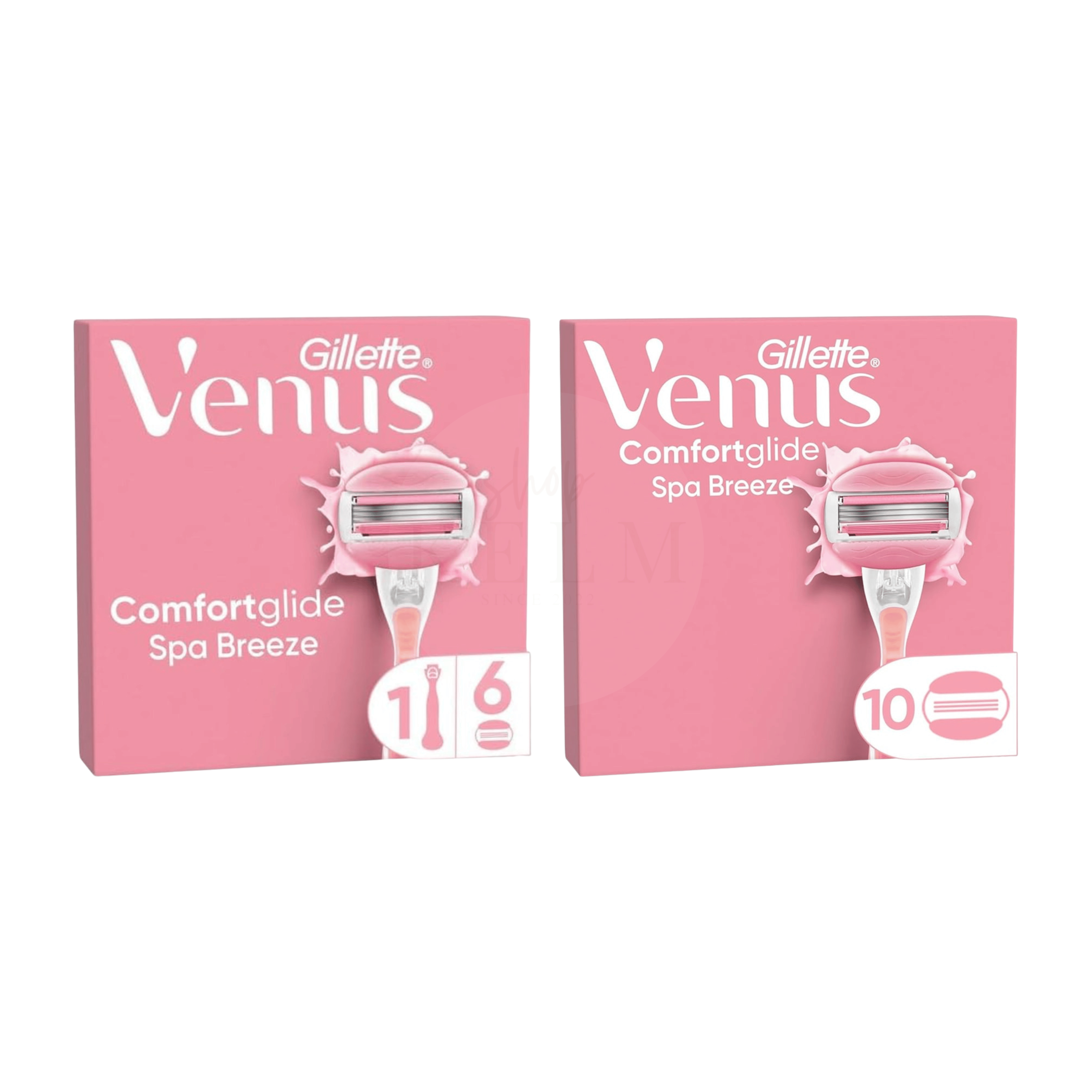 Gillette Venus Comfortglide Spa Breeze Rasierklingen verschiedene Packungsgrößen im Vergleich