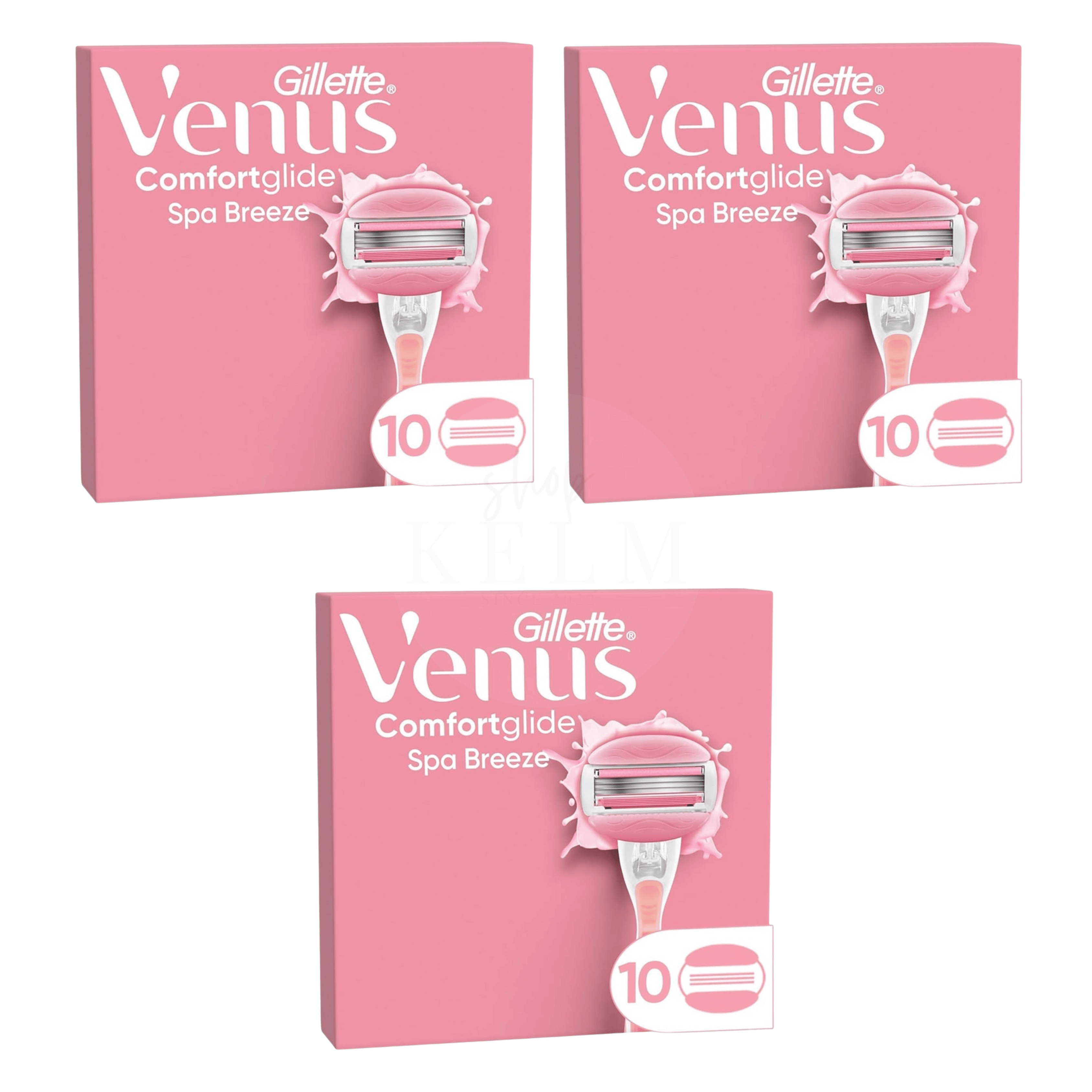 Gillette Venus Comfortglide Spa Breeze Original Ersatzklingen Packungsübersicht