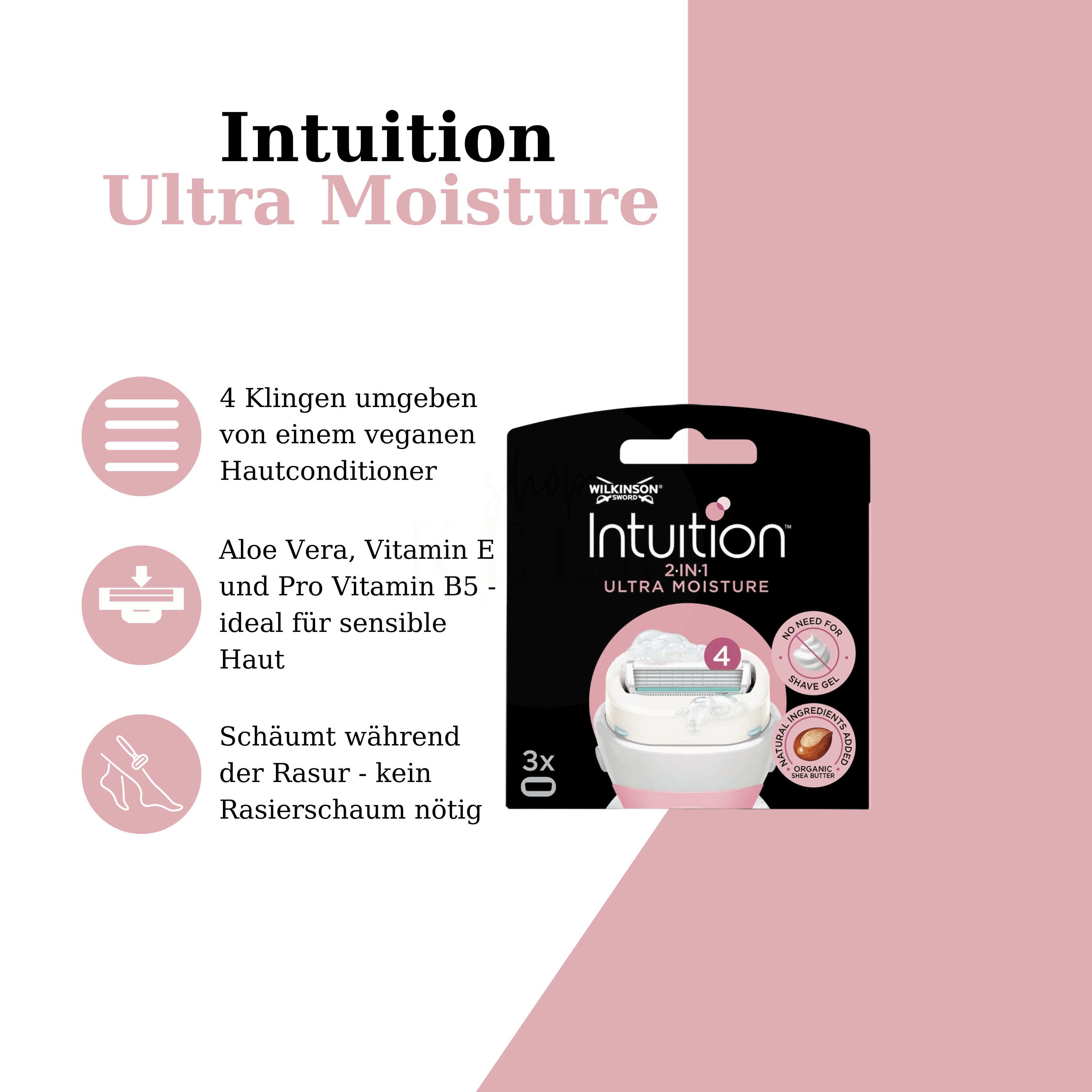Wilkinson Intuition Ultra Moisture mit 3 Ersatzklingen