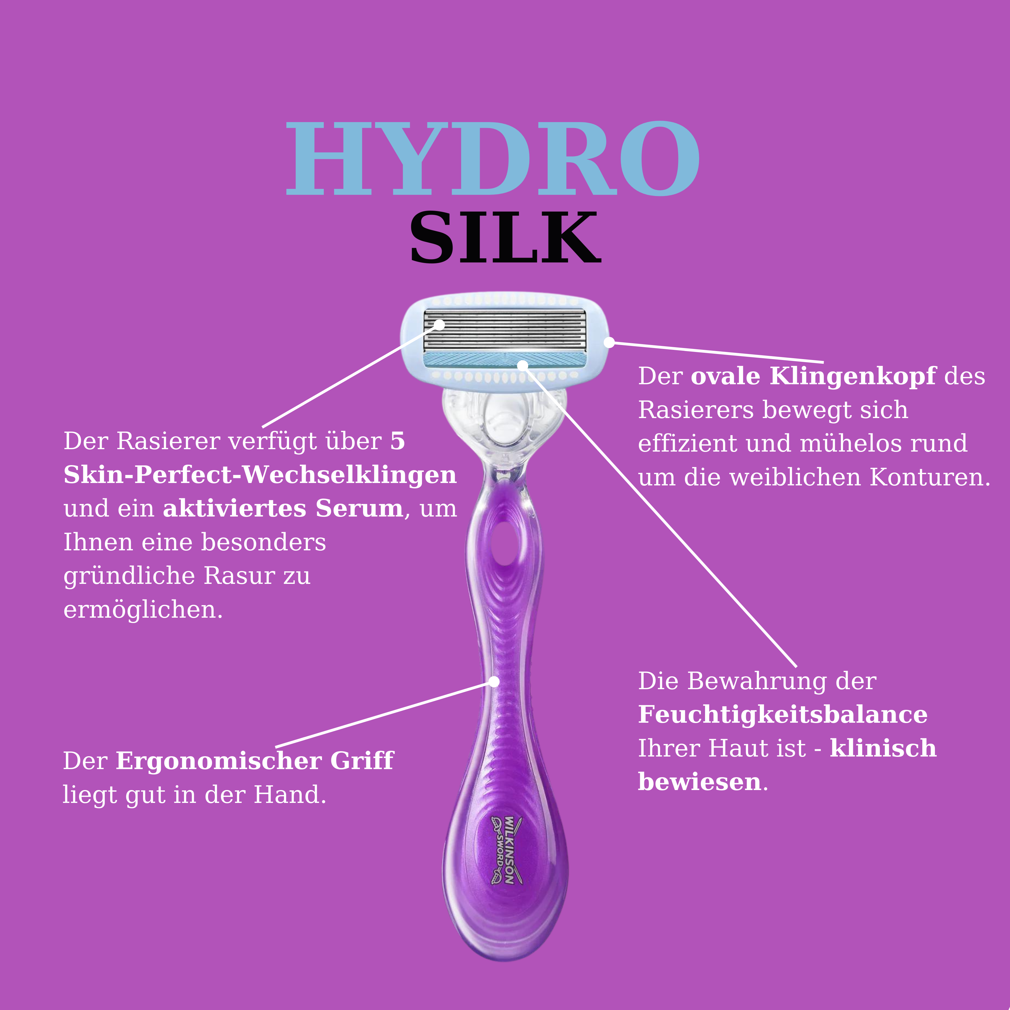 Skin-Perfect-Wechselklingen und ergonimischer Griff