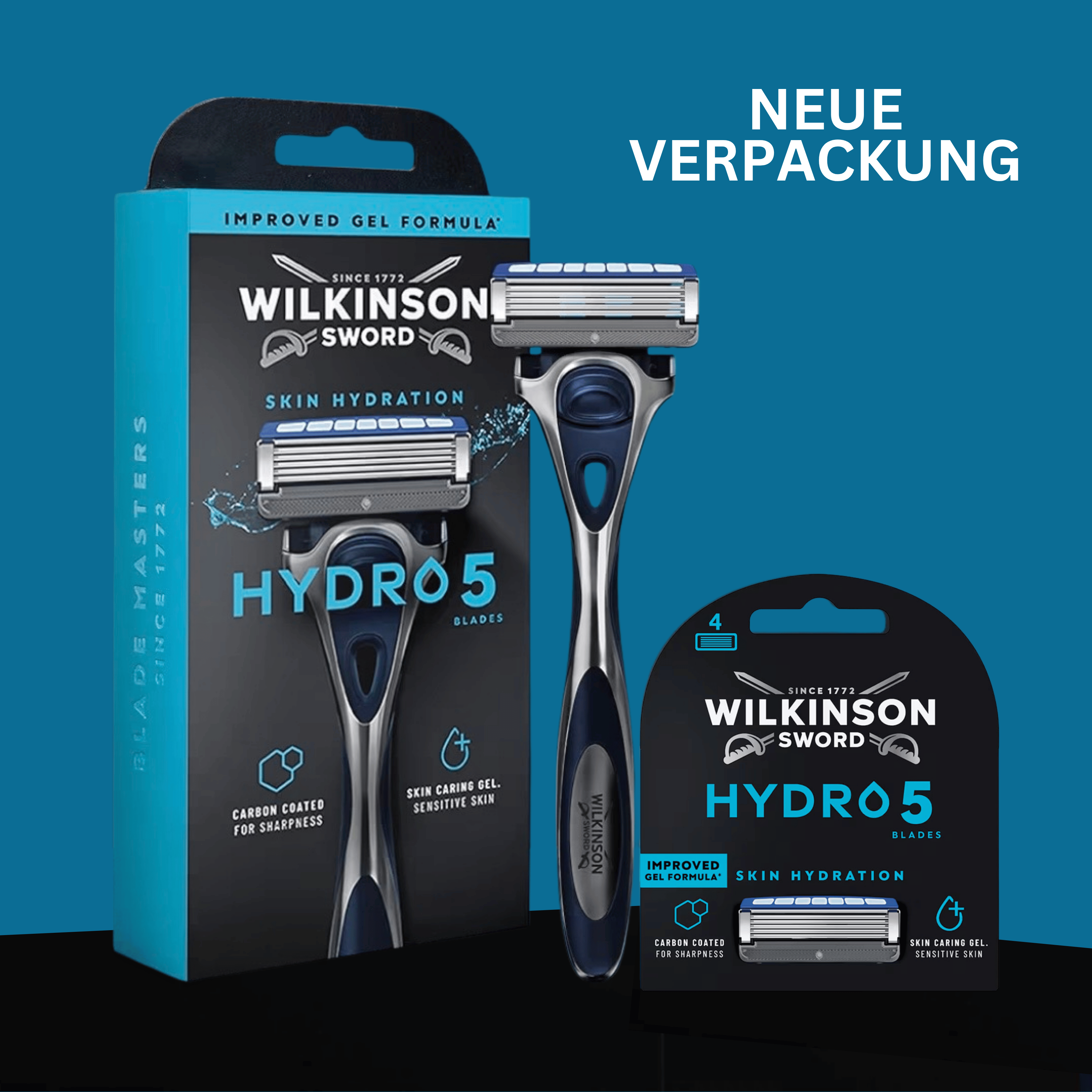 Wilkinson Sword Hydro 5 Skin Hydration Rasierer mit 4 Ersatzklingen Originalverpackung