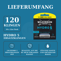 Wilkinson Sword Hydro 5 Skin Hydration Ersatzklingen 120 Stück Vorratspack