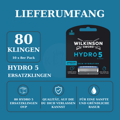 Wilkinson Sword Hydro 5 Skin Hydration 80 Ersatzklingen 10x 8er Pack Blades Originalverpackung