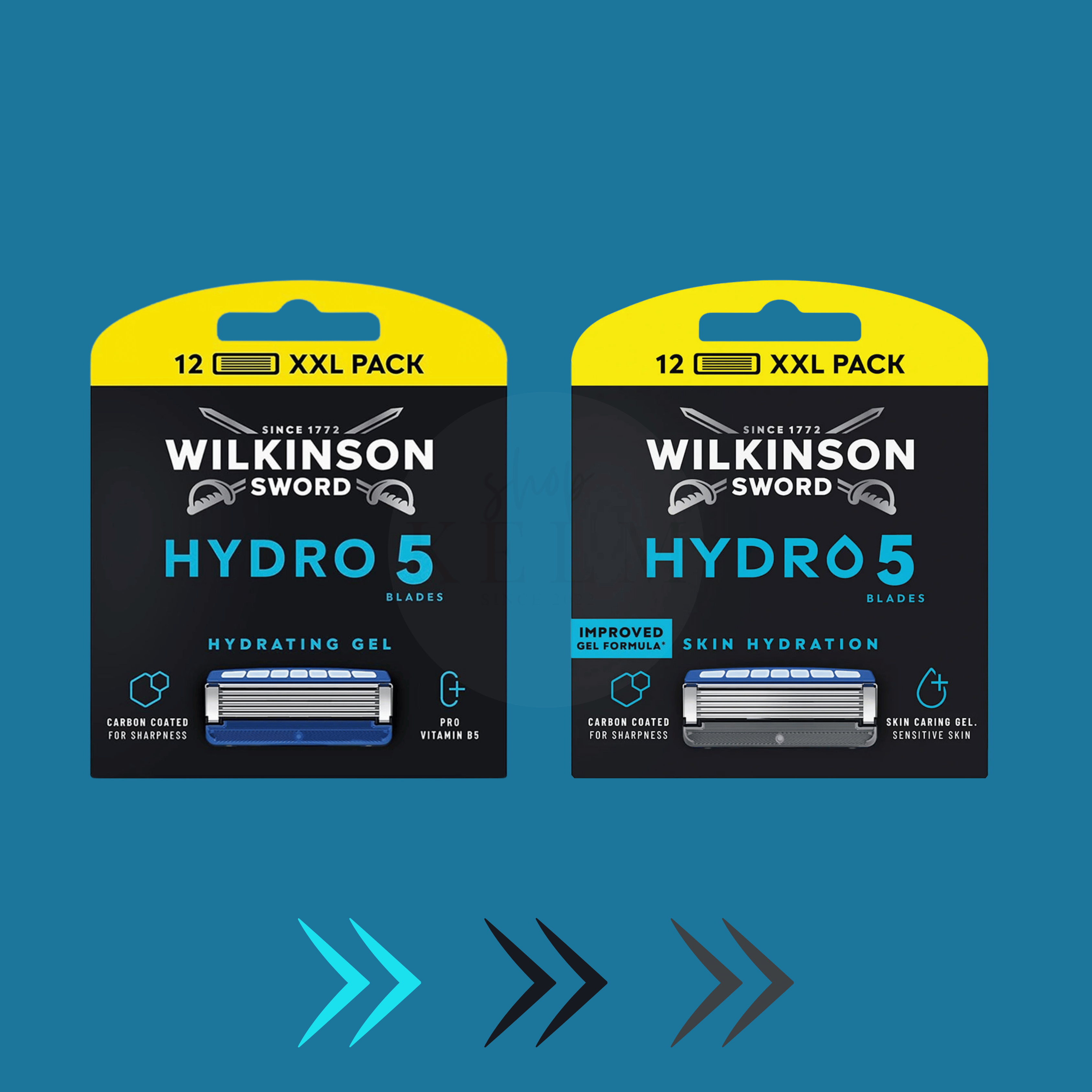Wilkinson Sword Hydro 5 Skin Hydration Ersatzklingen Vergleich alte und neue Verpackung