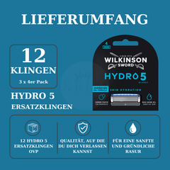 Wilkinson Sword Hydro 5 Skin Hydration Ersatzklingen 12 Klingen Originalverpackung