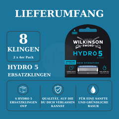 Wilkinson Sword Hydro 5 Skin Hydration Ersatzklingen 8 Klingen Originalverpackung