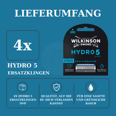 Wilkinson Sword Hydro 5 Skin Hydration Ersatzklingen 4 Klingen Originalverpackung