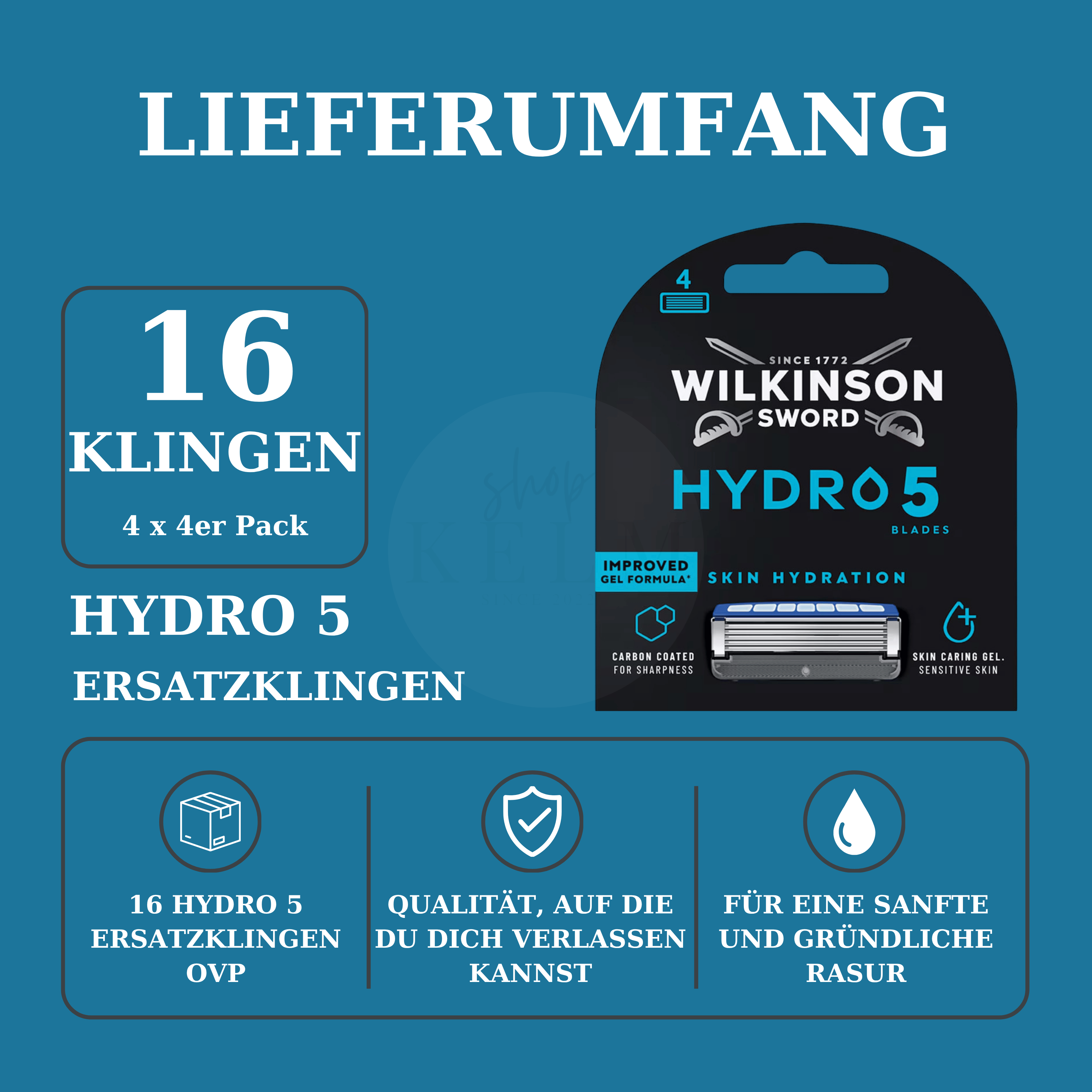 Wilkinson Sword Hydro 5 Skin Hydration Ersatzklingen 16 Klingen Originalverpackung