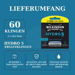 Wilkinson Sword Hydro 5 Skin Hydration Ersatzklingen 60 Stück Blades Original