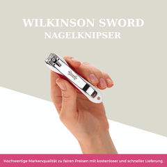 Wilkinson Sword Zehennagelknipser Pediküre Edelstahl in der Hand Anwendung