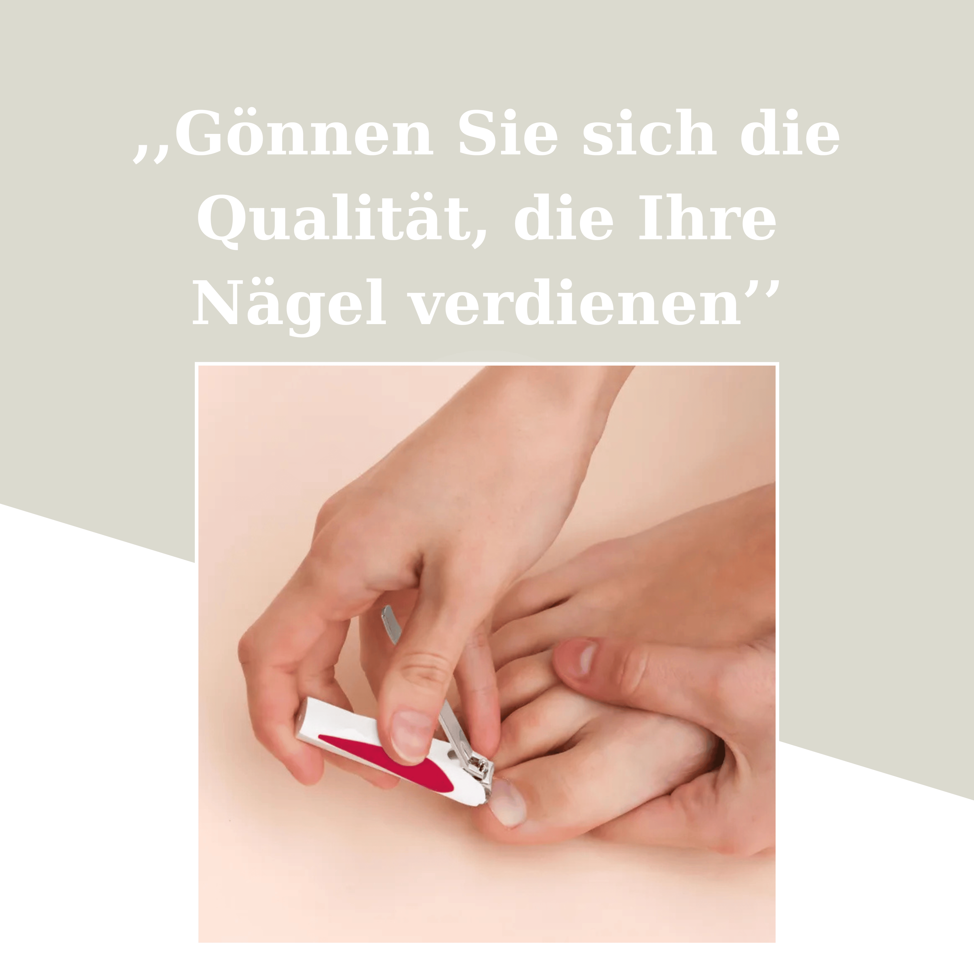Zehennägel schneiden mit Wilkinson Sword Nagelknipser Pediküre Anwendung