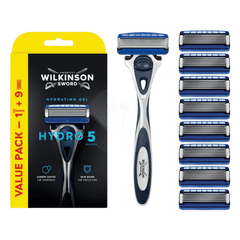 Wilkinson Hydro-5 Rasierer mit 9 -Ersatzlingen