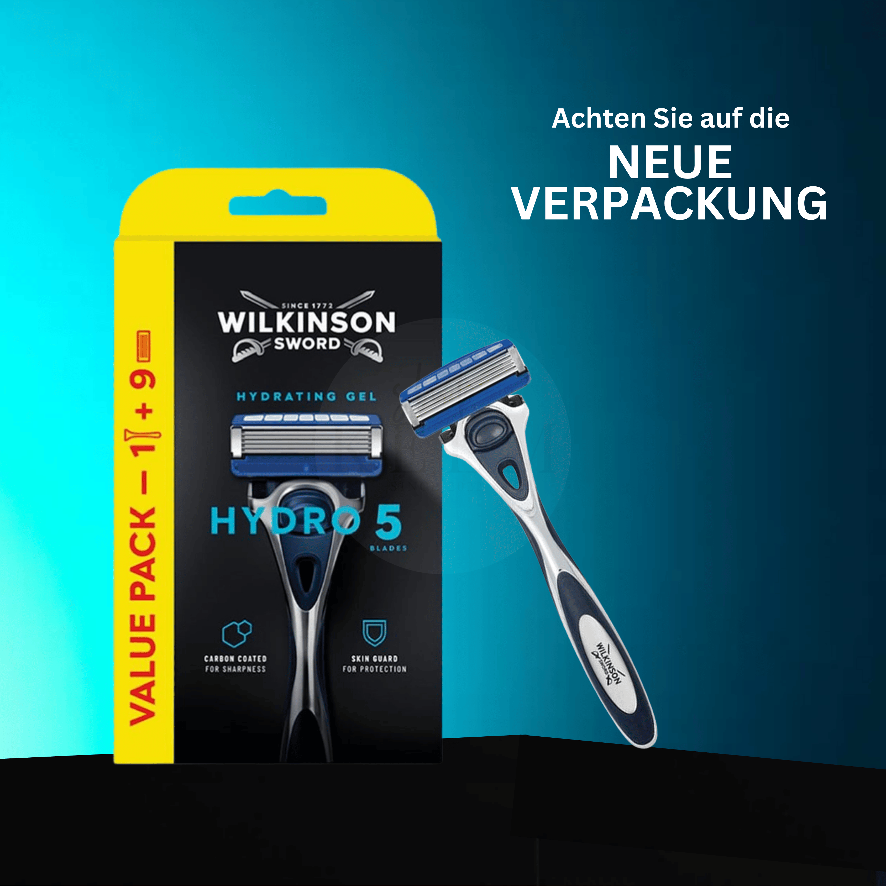 Wilkinson Hydro-5 Rasierer mit 9 -Wechselklingen 
