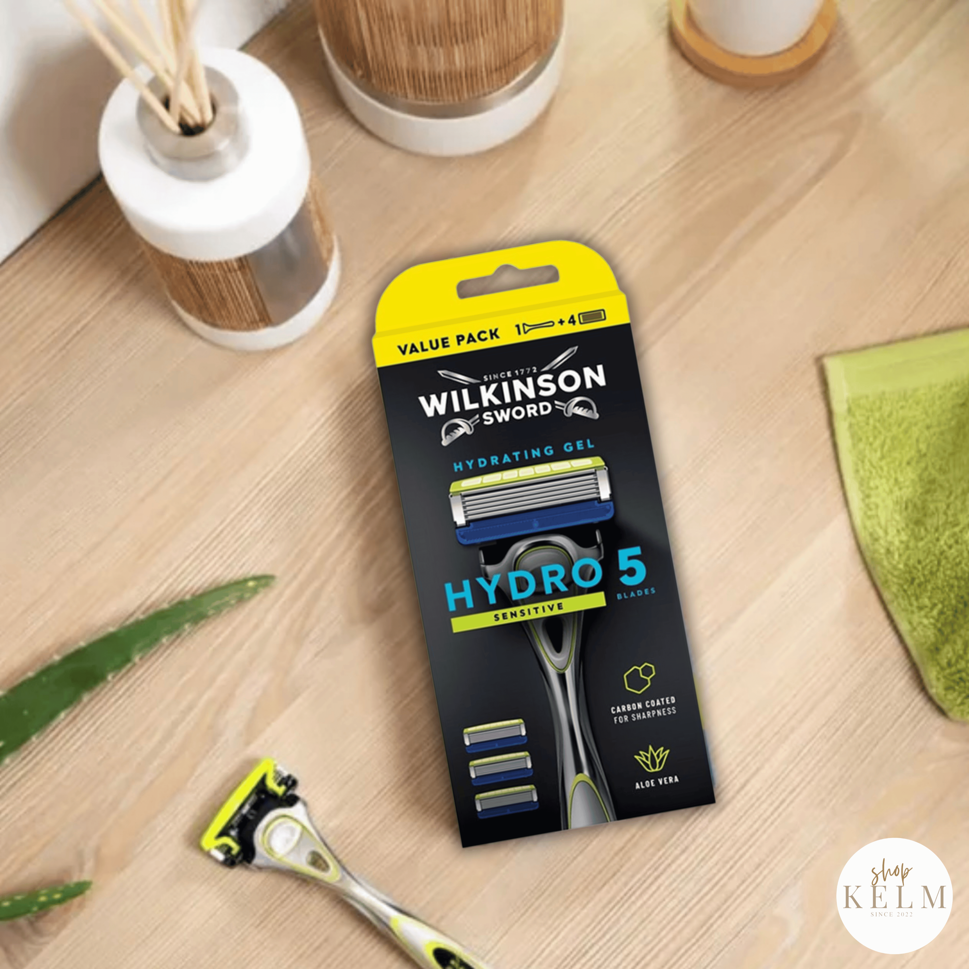 Wilkinson Sword Hydro 5 Sensitive Rasierer + 4 Rasierklingen KELM.SHOP Wilkinson Sword Hydro 5 Sensitive Rasierer + 4 Rasierklingen KELM.SHOP