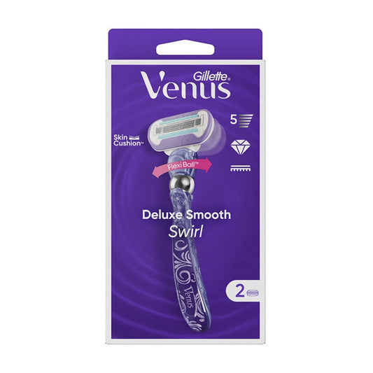 Gillette Rasierer Venus Deluxe Smooth Swirl inkl. 2 Klingen