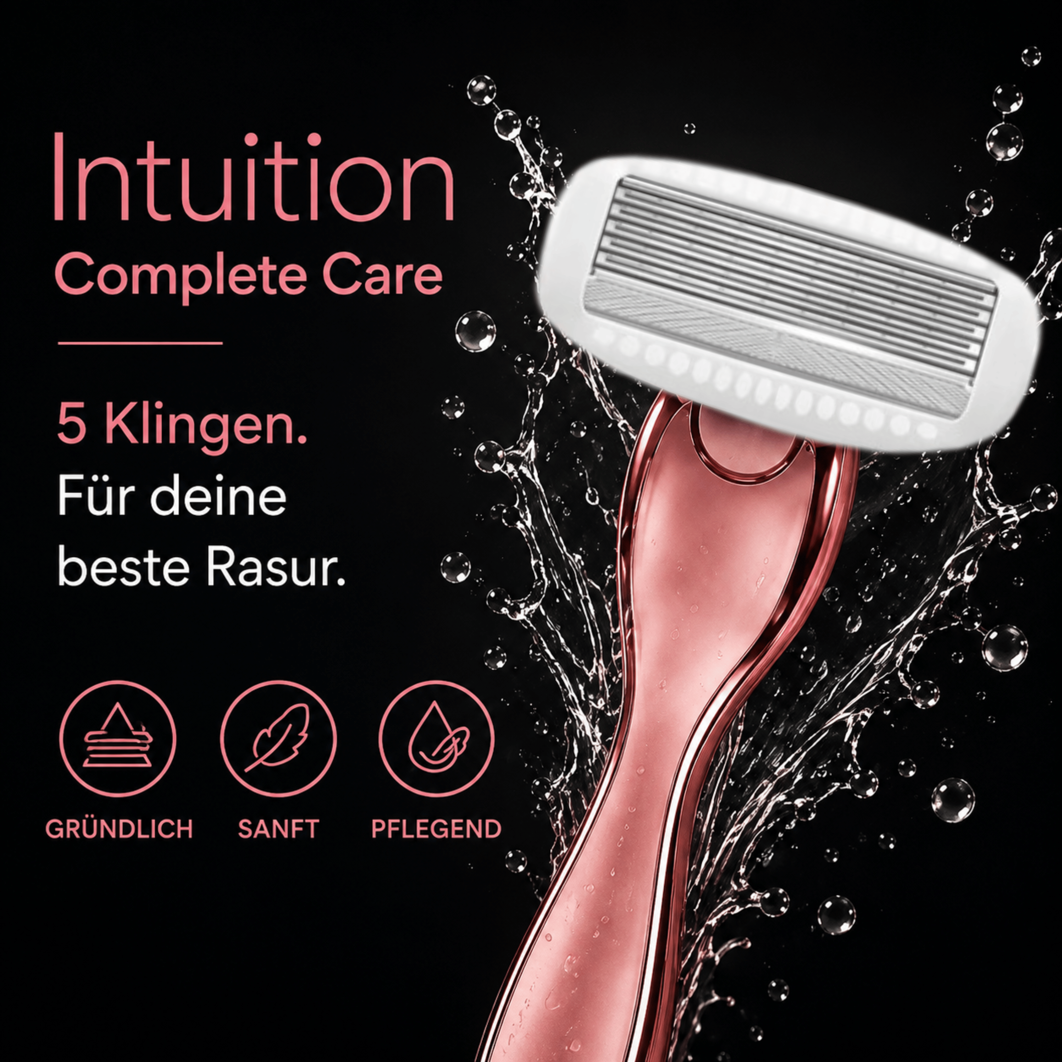 Wilkinson Intuition Complete Care Damenrasierer mit 5 Klingen für sanfte und gründliche Rasur