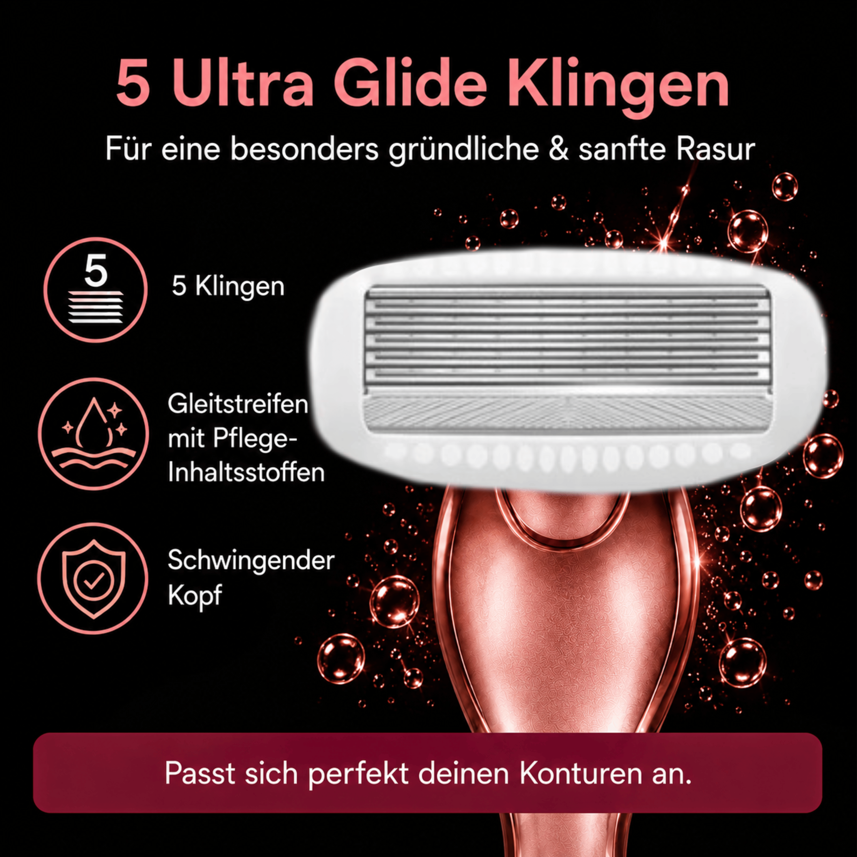 Wilkinson Intuition Complete Care 5 Ultra Glide Klingen mit Gleitstreifen und beweglichem Rasierkopf