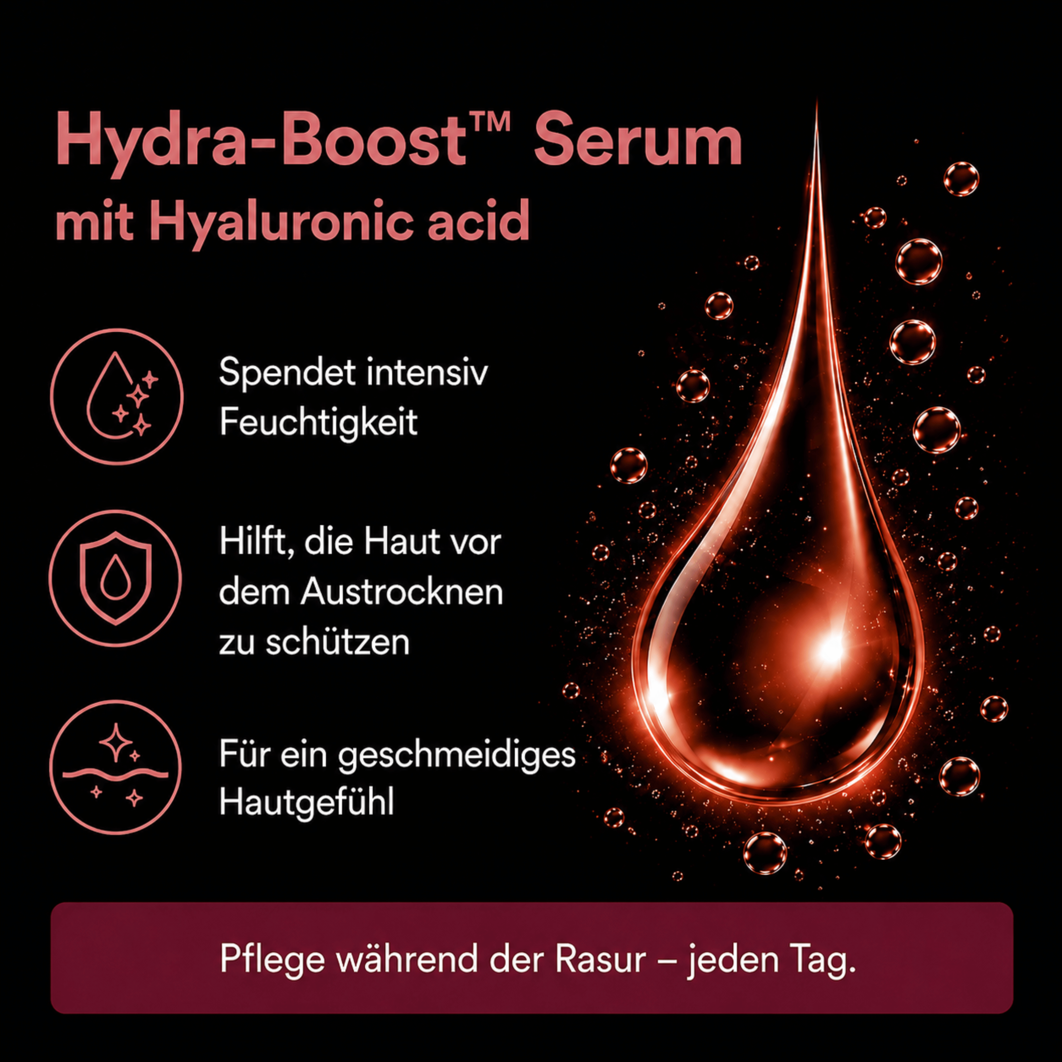 Wilkinson Intuition Complete Care Hydra-Boost Serum mit Hyaluronsäure für ein geschmeidiges Hautgefühl
