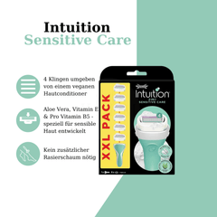 Wilkinson Intuition Sensitive Care Rasierer mit Hautconditioner, Aloe Vera, Vitamin E und Pro Vitamin B5