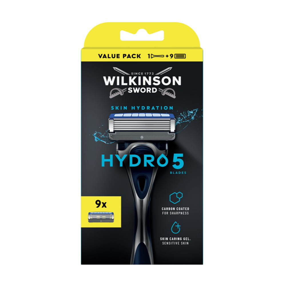 Wilkinson Sword Hydro 5 Skin Hydration Rasierer mit 9 Ersatzklingen 