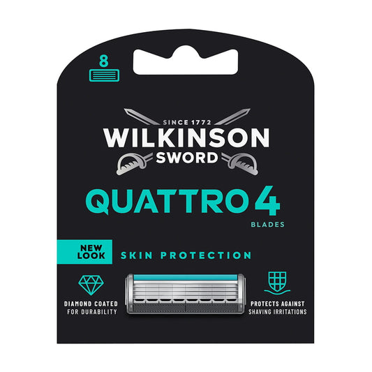 Wilkinson Sword Quattro 4 Skin Protection Ersatzklingen 8 Klingen Originalverpackung