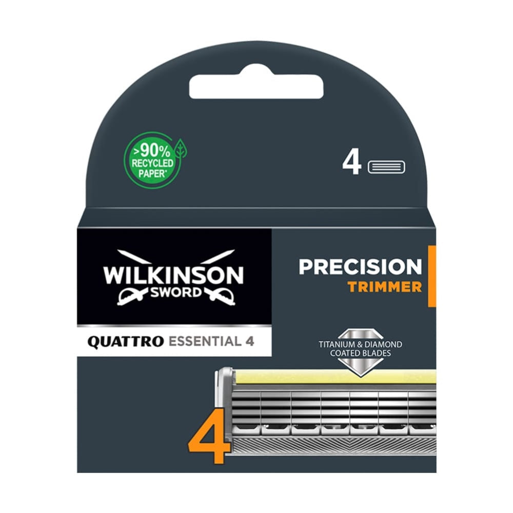 wilkinson sword quattro essential 4 precision trimmer rasierklingen 4er pack