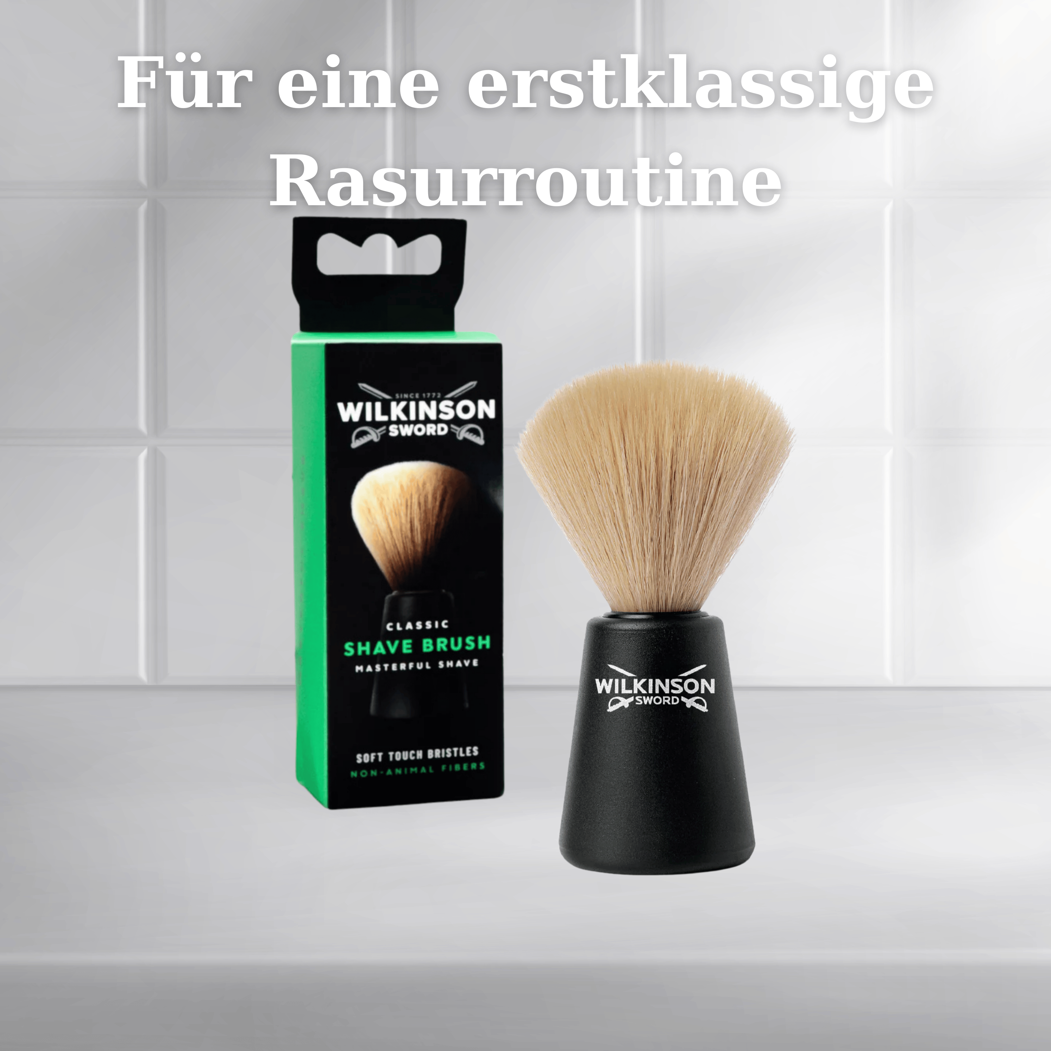 Wilkinson Sword Rasierpinsel mit Verpackung für eine erstklassige Rasurroutine