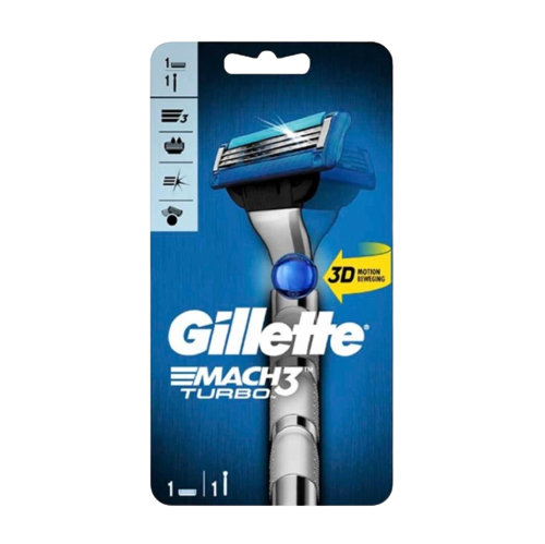 Gillette Rasierer Mach3 Turbo 3D + 1 Klinge