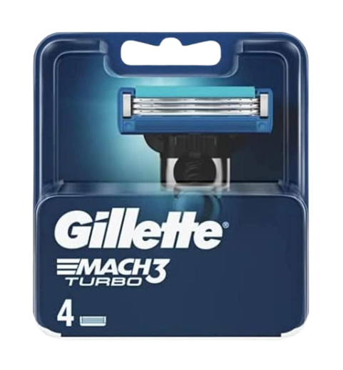 Gillette Mach3 Turbo Rasierklingen 4er-Pack