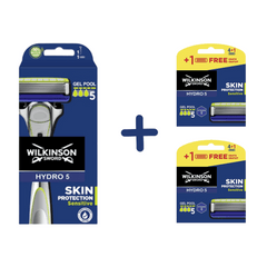 Wilkinson Sword Hydro-5 Skin-Protection-Sensitive Rasier-Set mit 10-Klingen