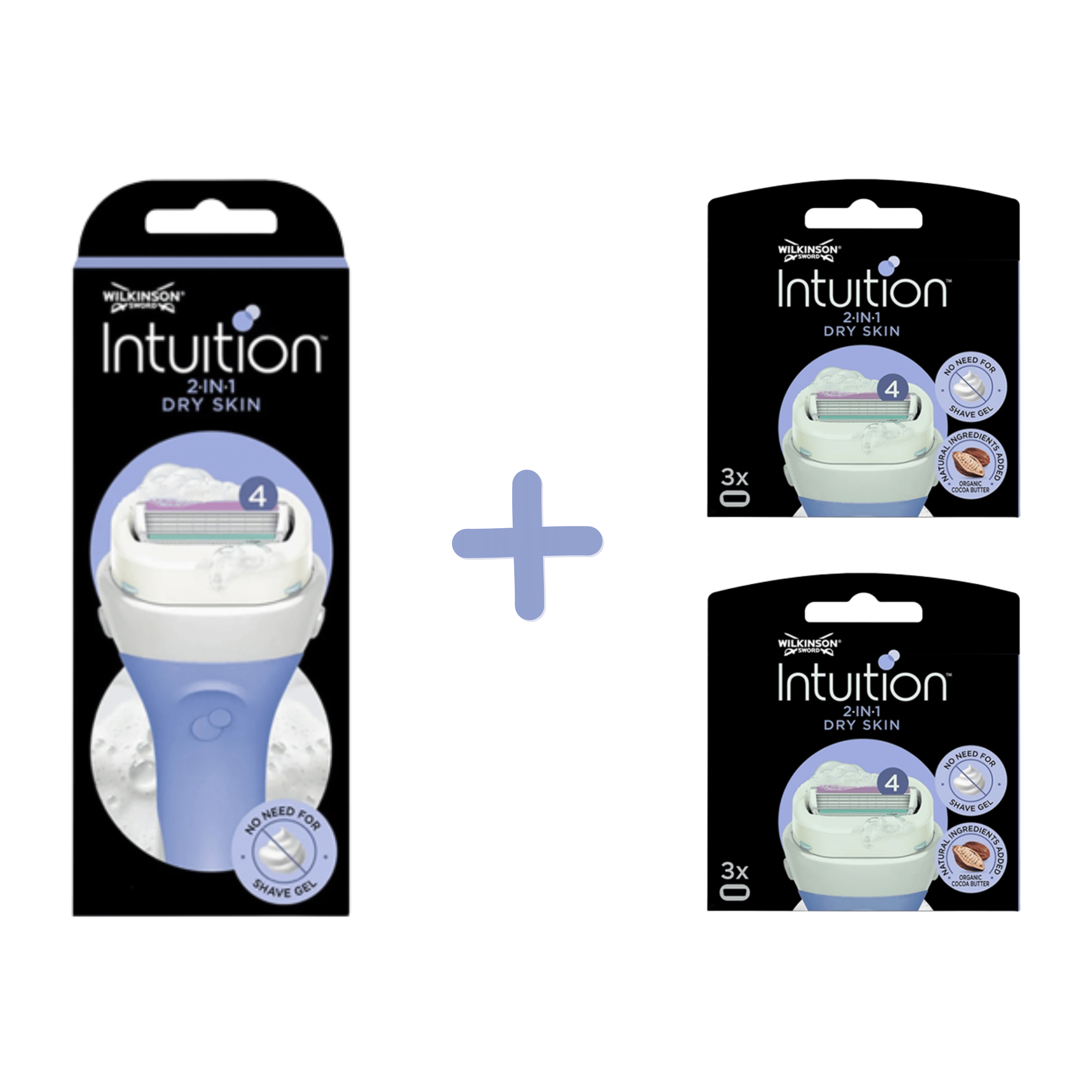 Wilkinson Rasierer-Set Intuition Dry Skin mit Klingen 6er-Pack