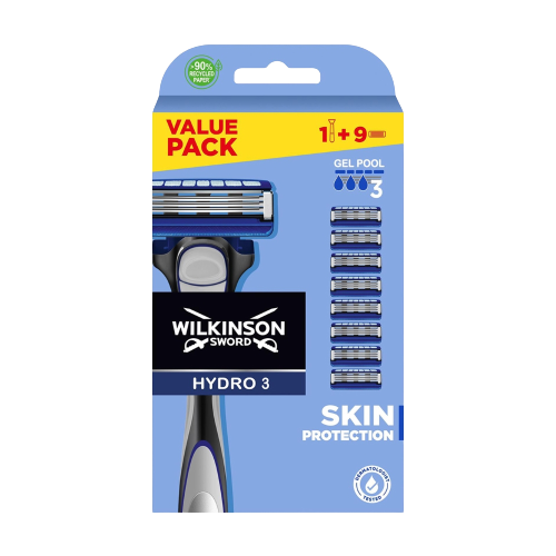wilkinson-sword-hydro-3-skin-protection-rasierer-mit-9-ersatzklingen-kelmshop
