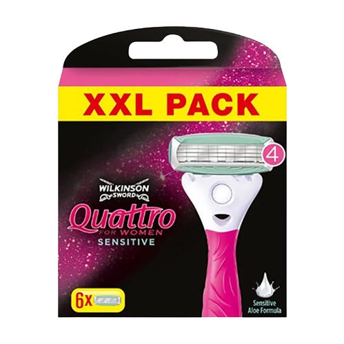 Wilkinson Rasierklingen Quattro for Women Sensitive 6er-Pack