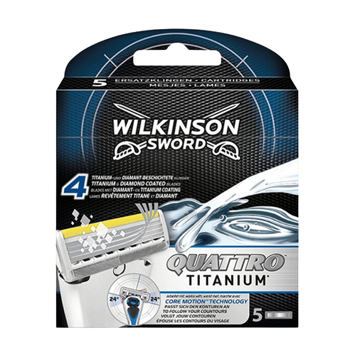 Wilkinson Klingen Quattro Titanium Core Motion 5er-Pack