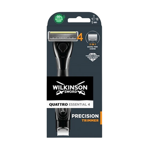 Wilkinson Trimmer-Rasierer 3in1 Quattro Titanium Essential-4 Precision