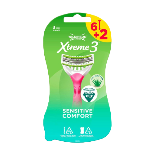 Einwegrasierer Wilkinson Sword 8er Xtreme-3 Beauty Sensitive Comfort